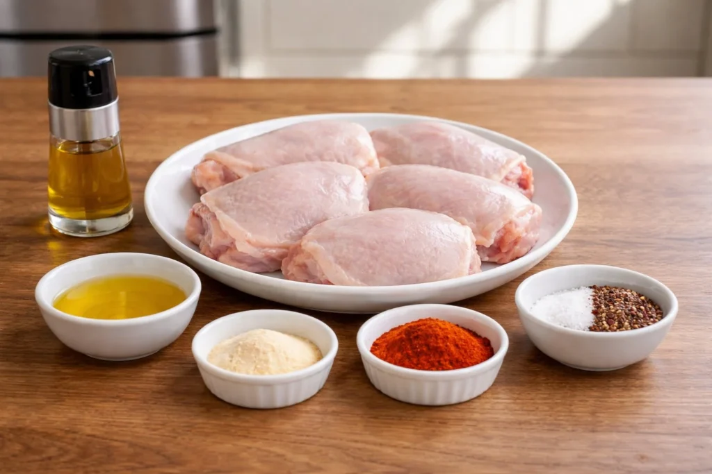 Hähnchenschenkel in der Heißluftfritteuse
