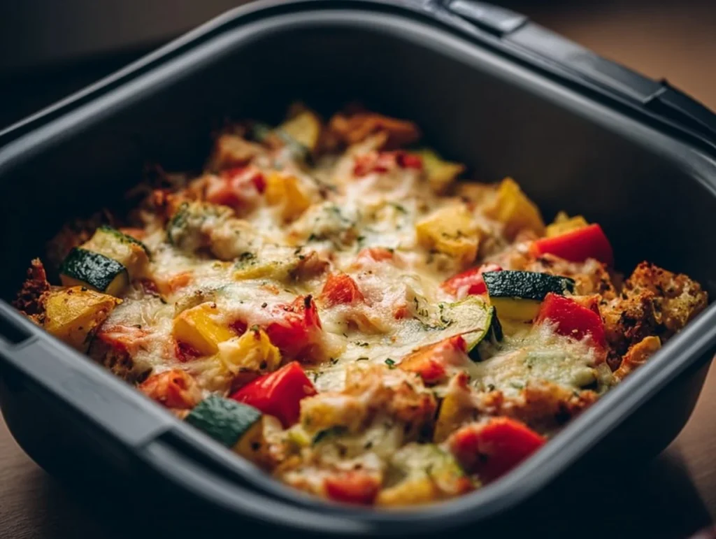 Köstlicher Low Carb Auflauf aus dem Airfryer, gesund und lecker zubereitet.