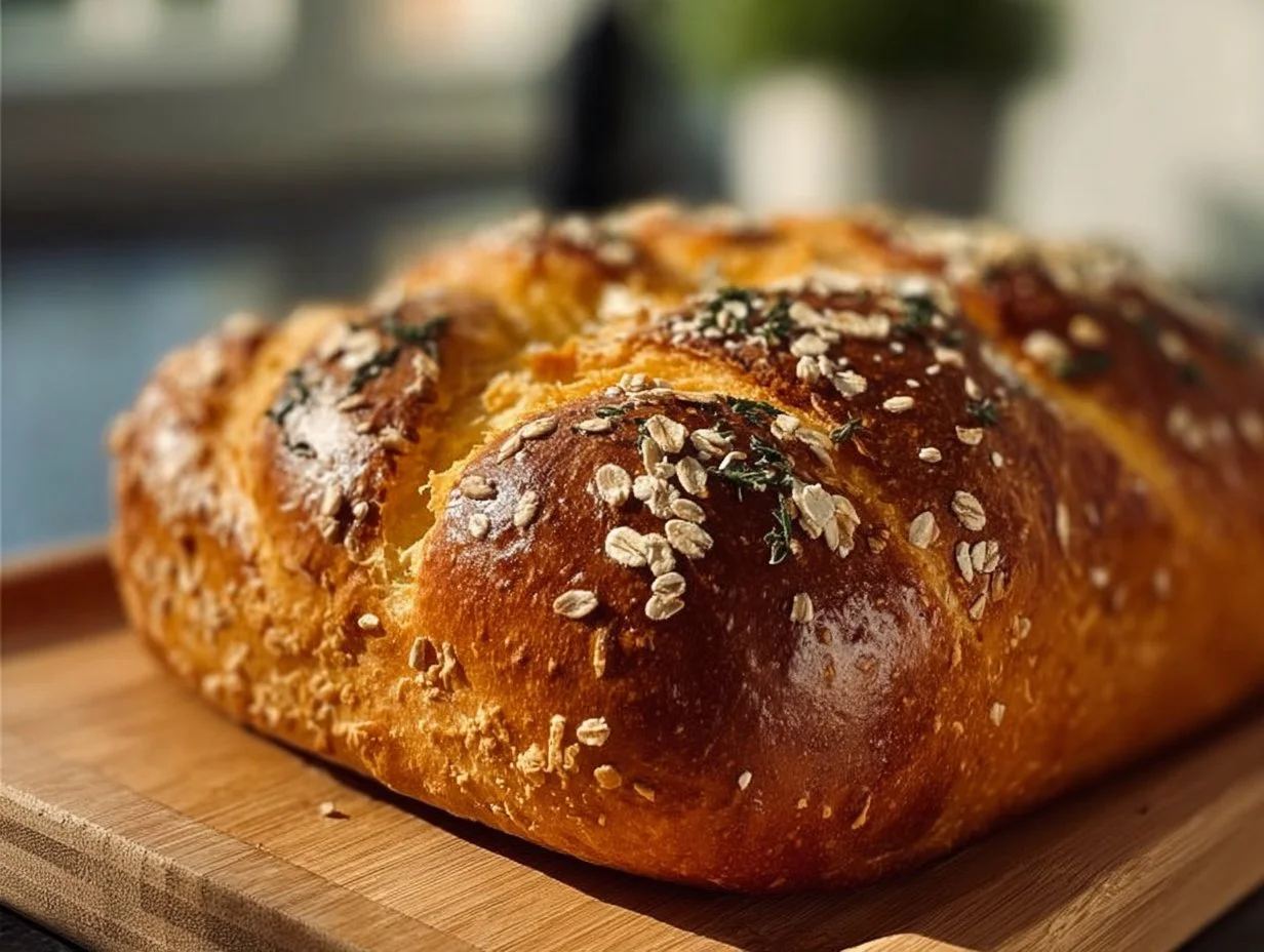 Schnelles Airfryer Brot frisch aus der Küche