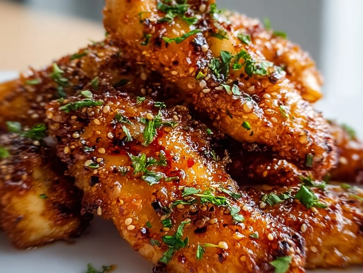 Air Fryer Honey Butter Garlic Chicken Strips