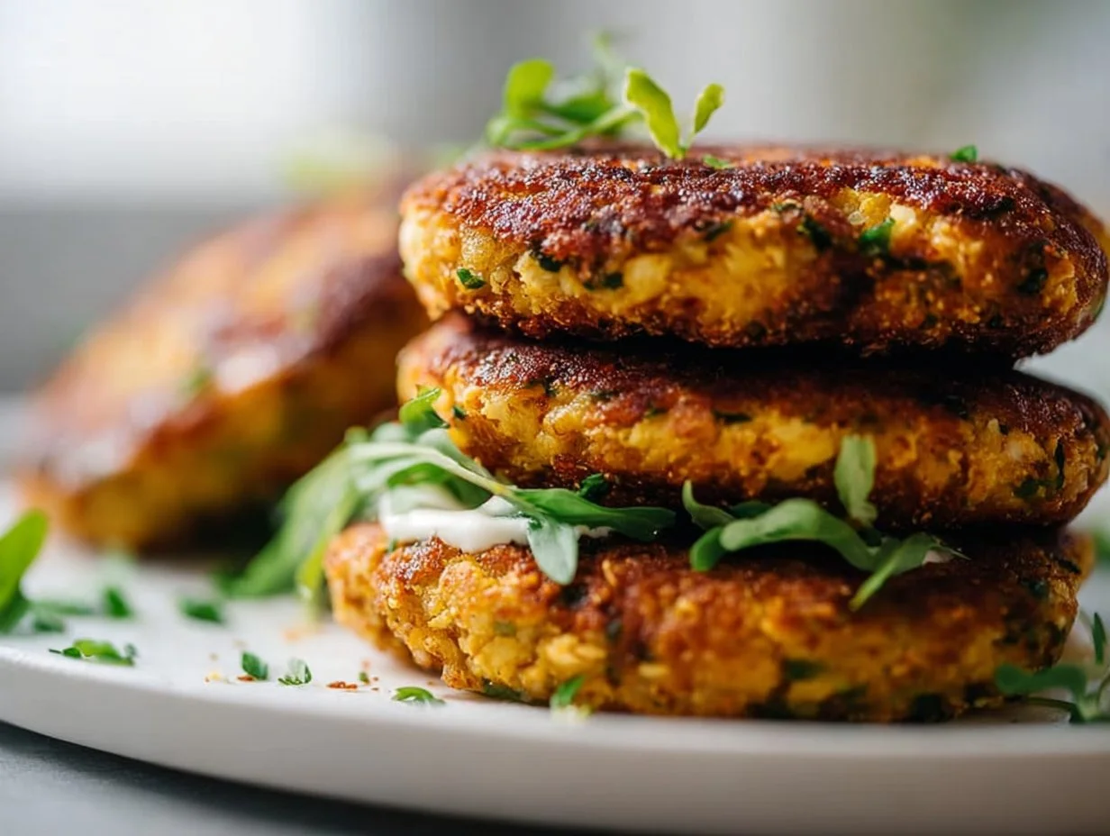 Knusprige Blumenkohl-Burger im Airfryer