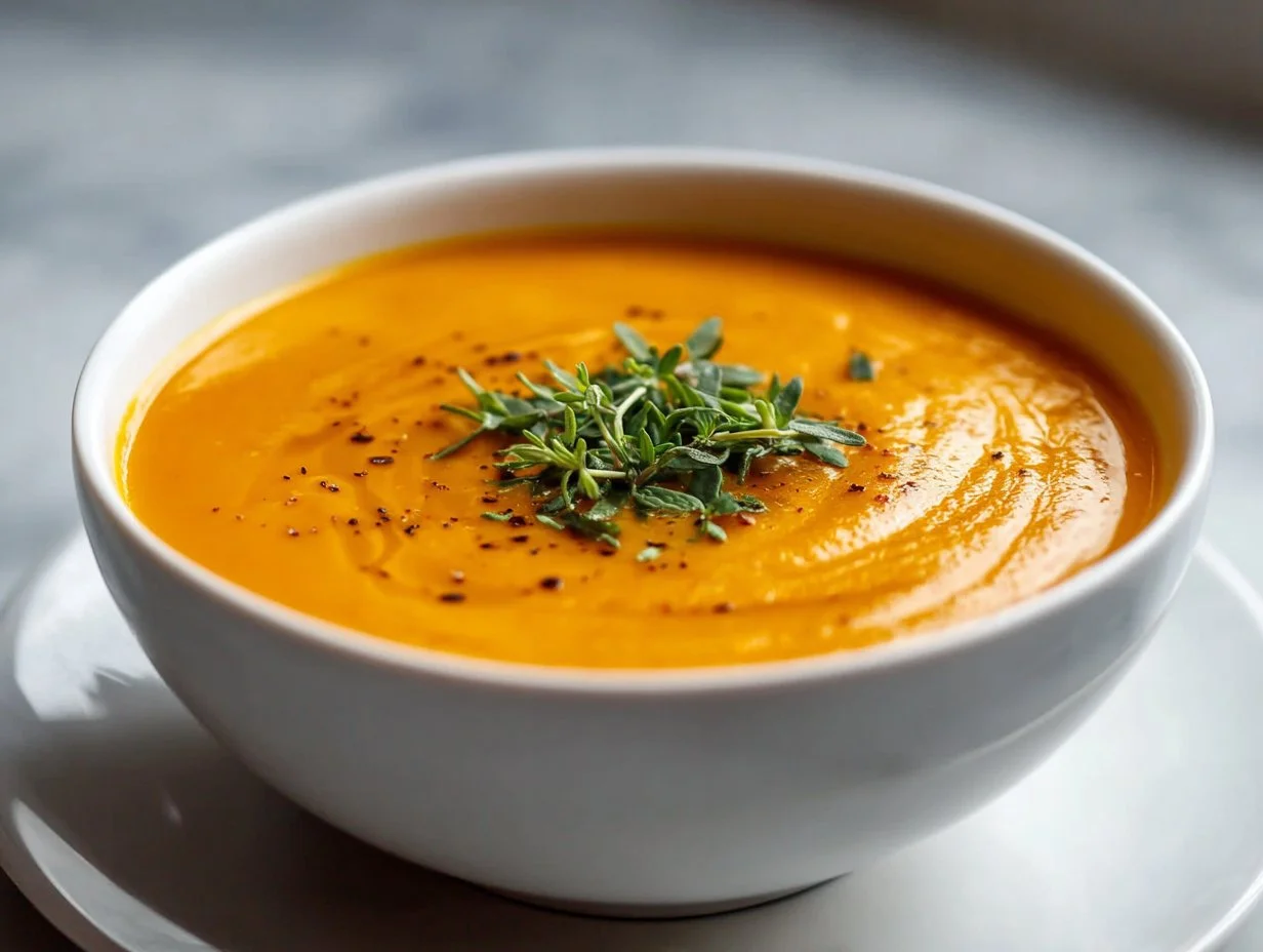 Vegane Süßkartoffel-Suppe aus dem Airfryer