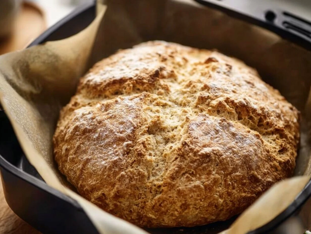 Heißluftfritteuse Soda-Brot frisch aus dem Ofen