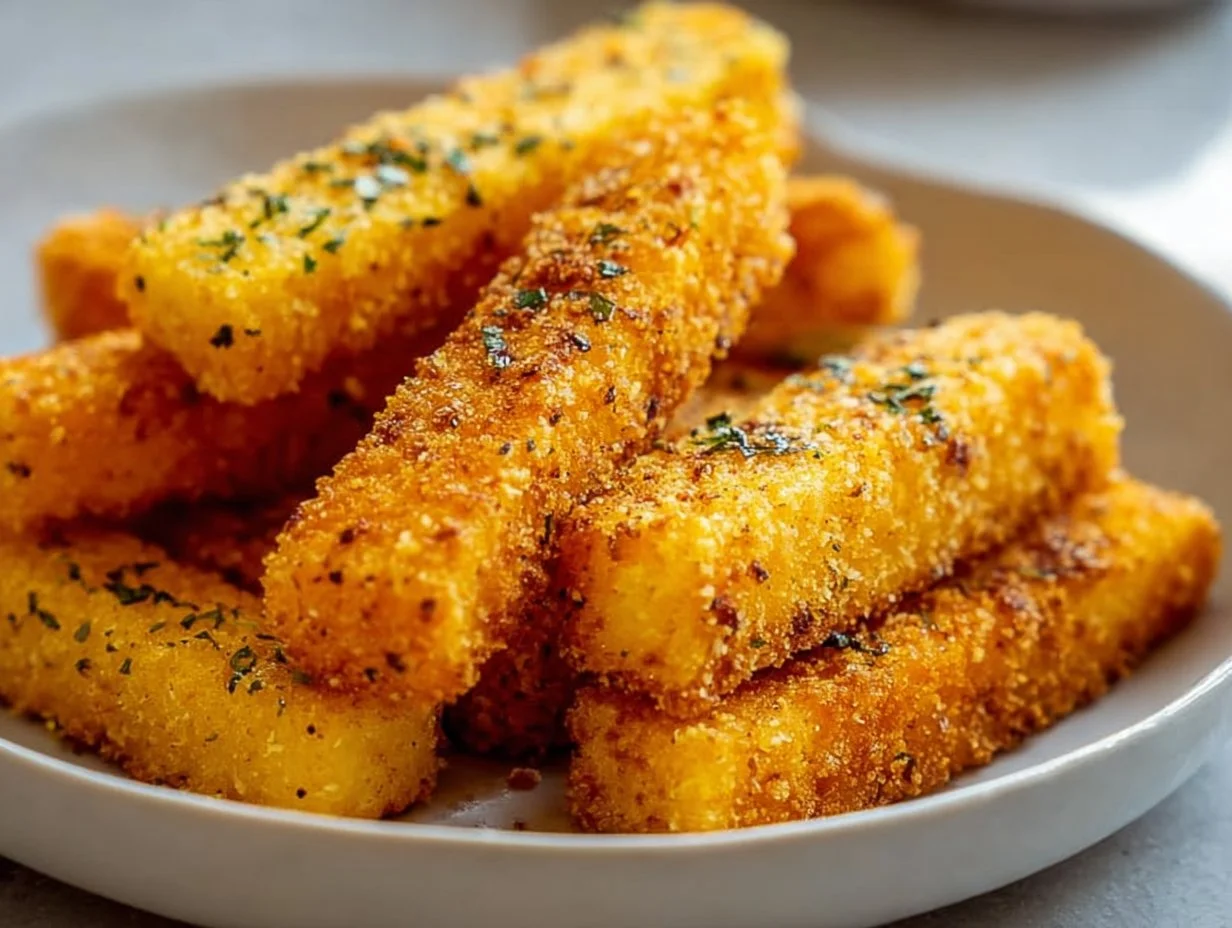 Knusprige Polenta-Sticks mit Kräuterquark im Airfryer