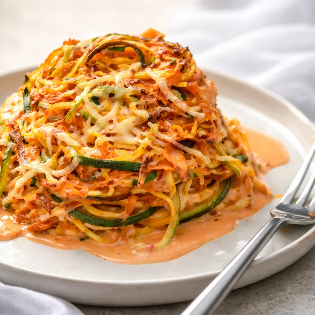 Heerlijke Zoodles uit de Heißluftfritteuse, een gezonde low-carb pasta optie