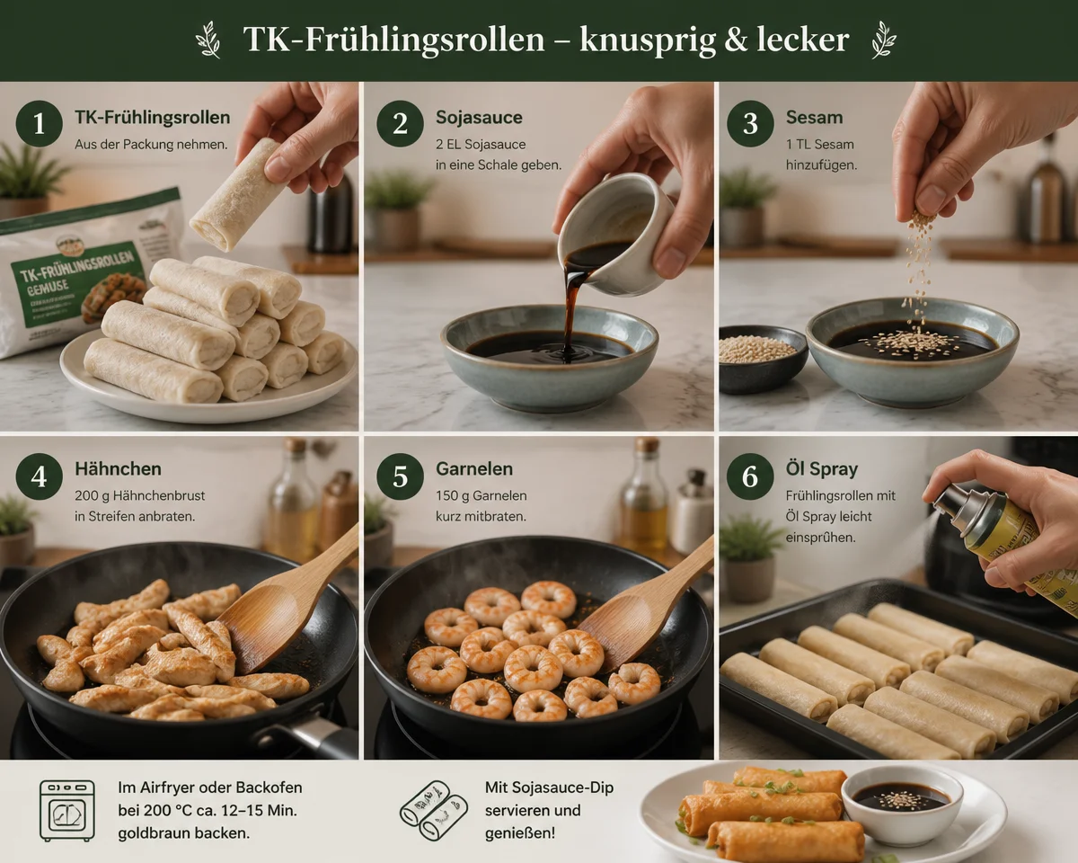 Leckere Frühlingsrollen aus der Heißluftfritteuse – einfach zubereiten!