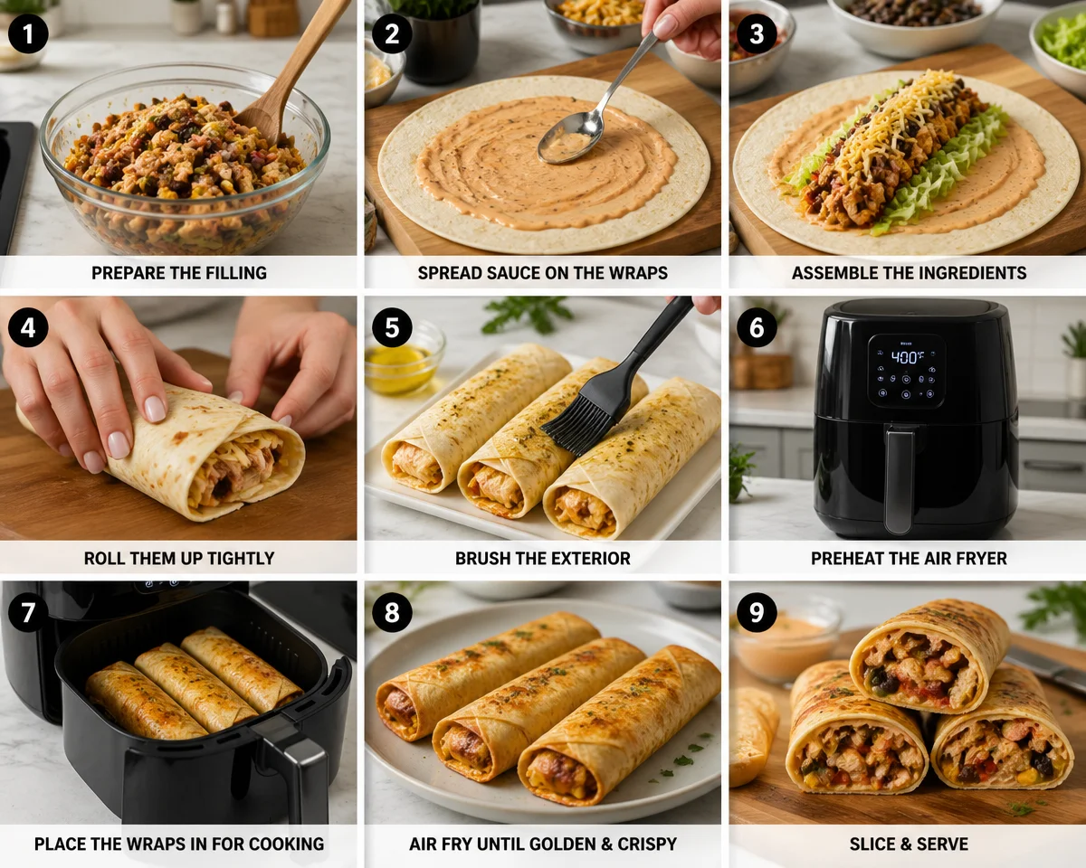 Leckere Wraps im Airfryer - Schnell und Einfach Zubereiten!