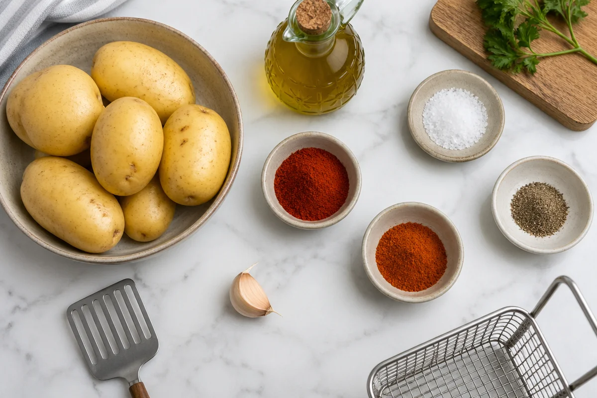 Patatas Bravas aus der Heißluftfritteuse: knuspriges Airfryer-Rezept mit Bravas-Sauce
