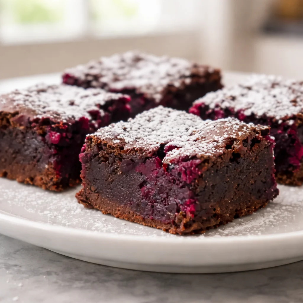 Delicious Rote-Bete-Brownies made in the air fryer, healthy and vegan recipe