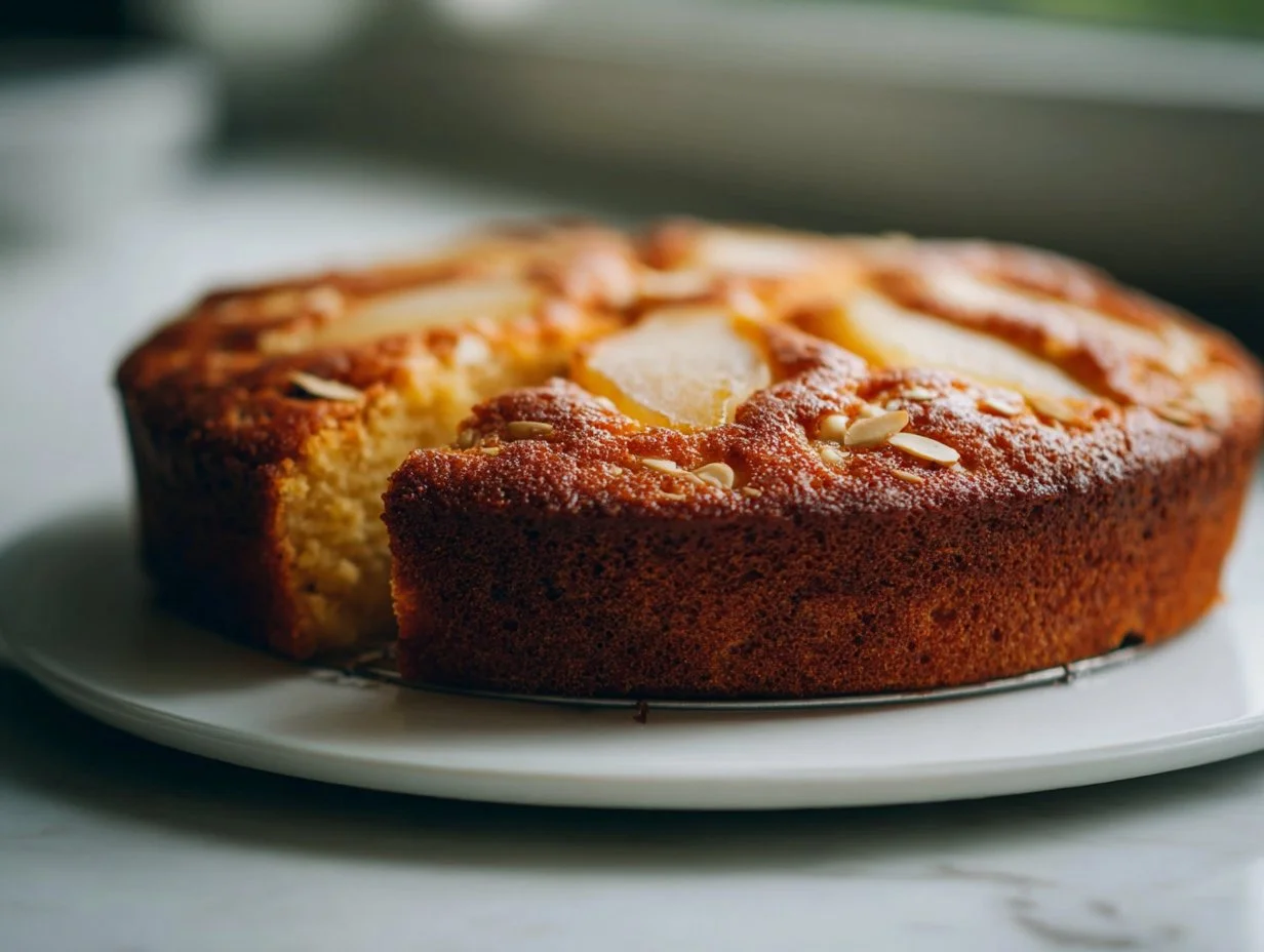 Heißluftfritteuse Birnen-Mandel-Kuchen