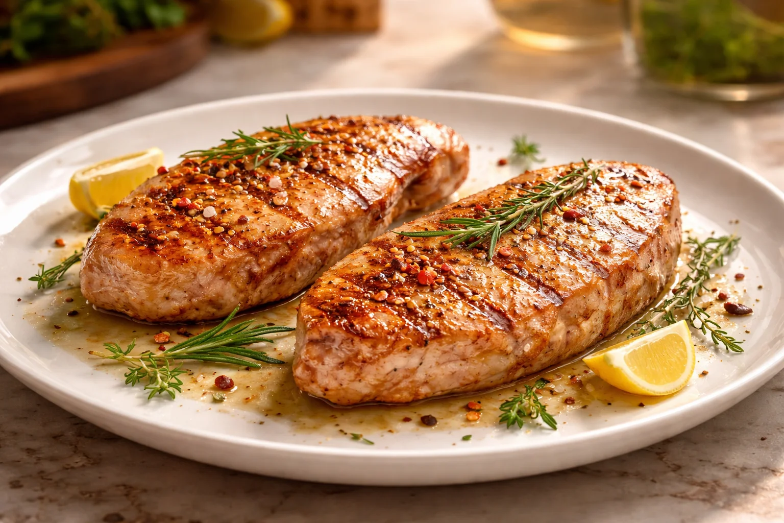 Saftiges Putensteak im Airfryer, zubereitet mit Tipps für perfekte Ergebnisse.