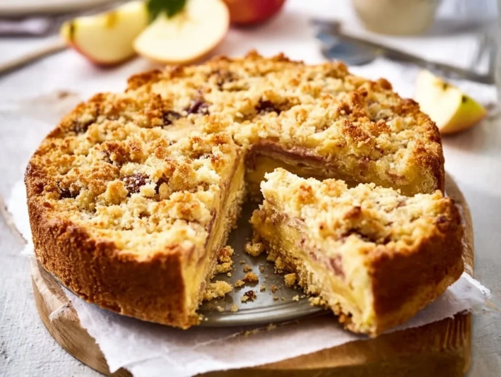 Schneller Apfelkuchen aus der Heißluftfritteuse, frisch gebacken und verführerisch