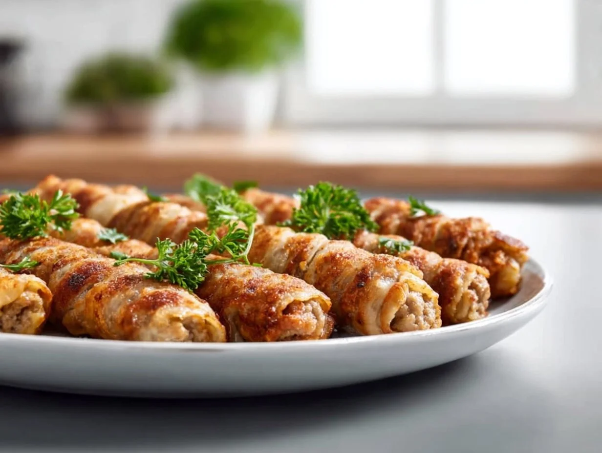 Vegane Cevapcici aus dem Airfryer, lecker und gesund zubereitet.