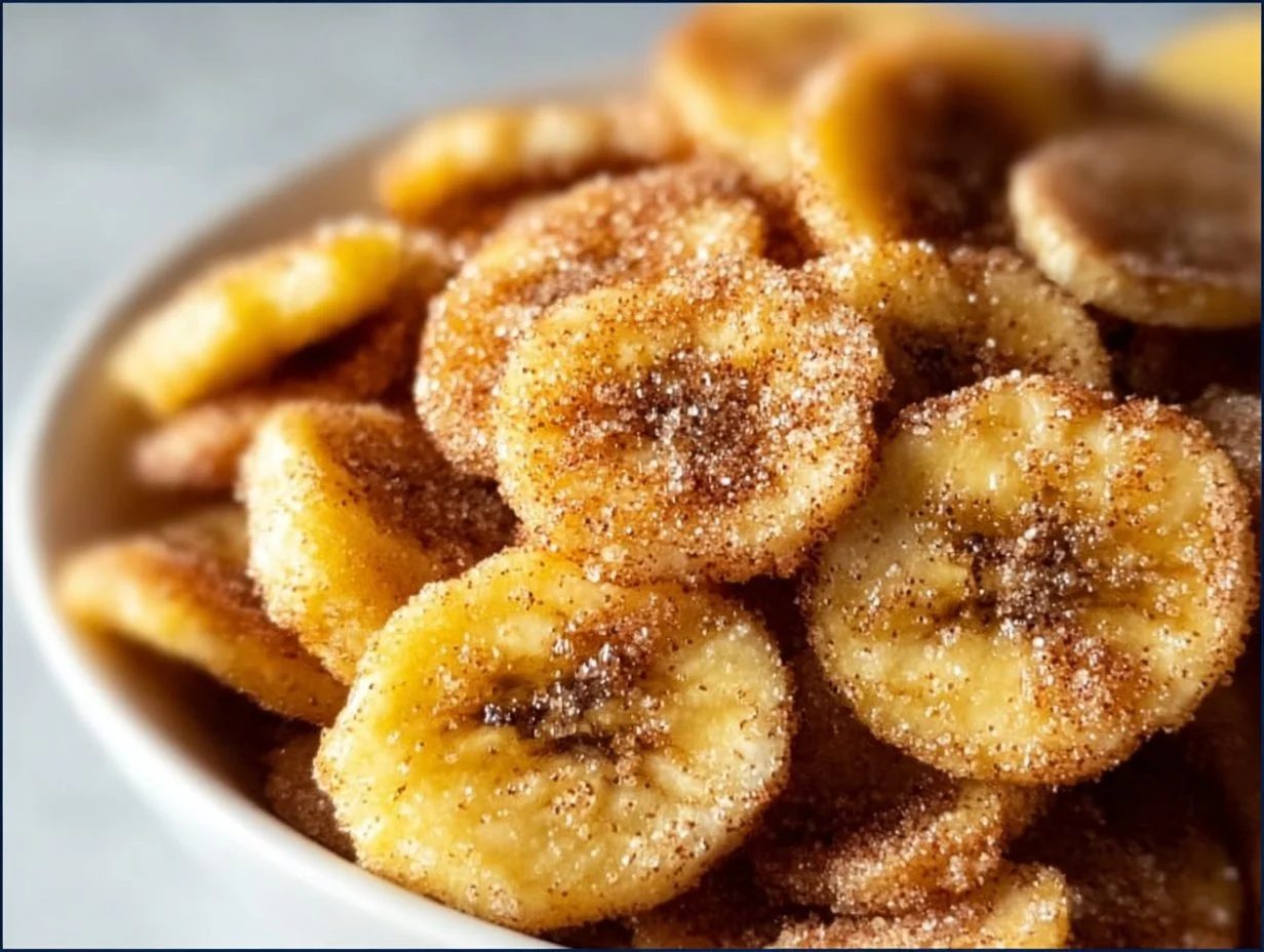 Zimt-Zucker Bananenchips aus dem Airfryer