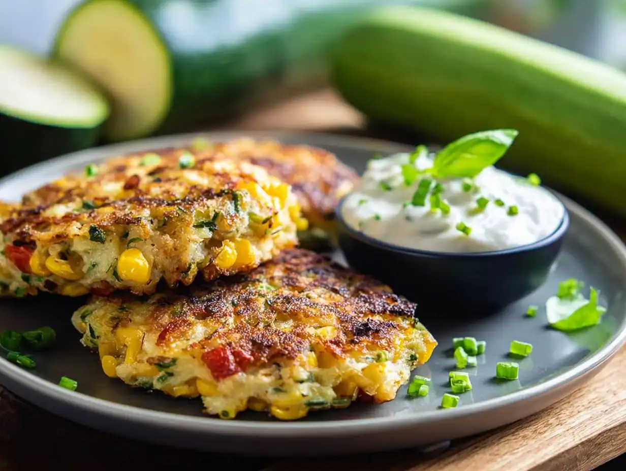 Knusprige Zucchini Mais Bites aus dem Airfryer – Einfach lecker!