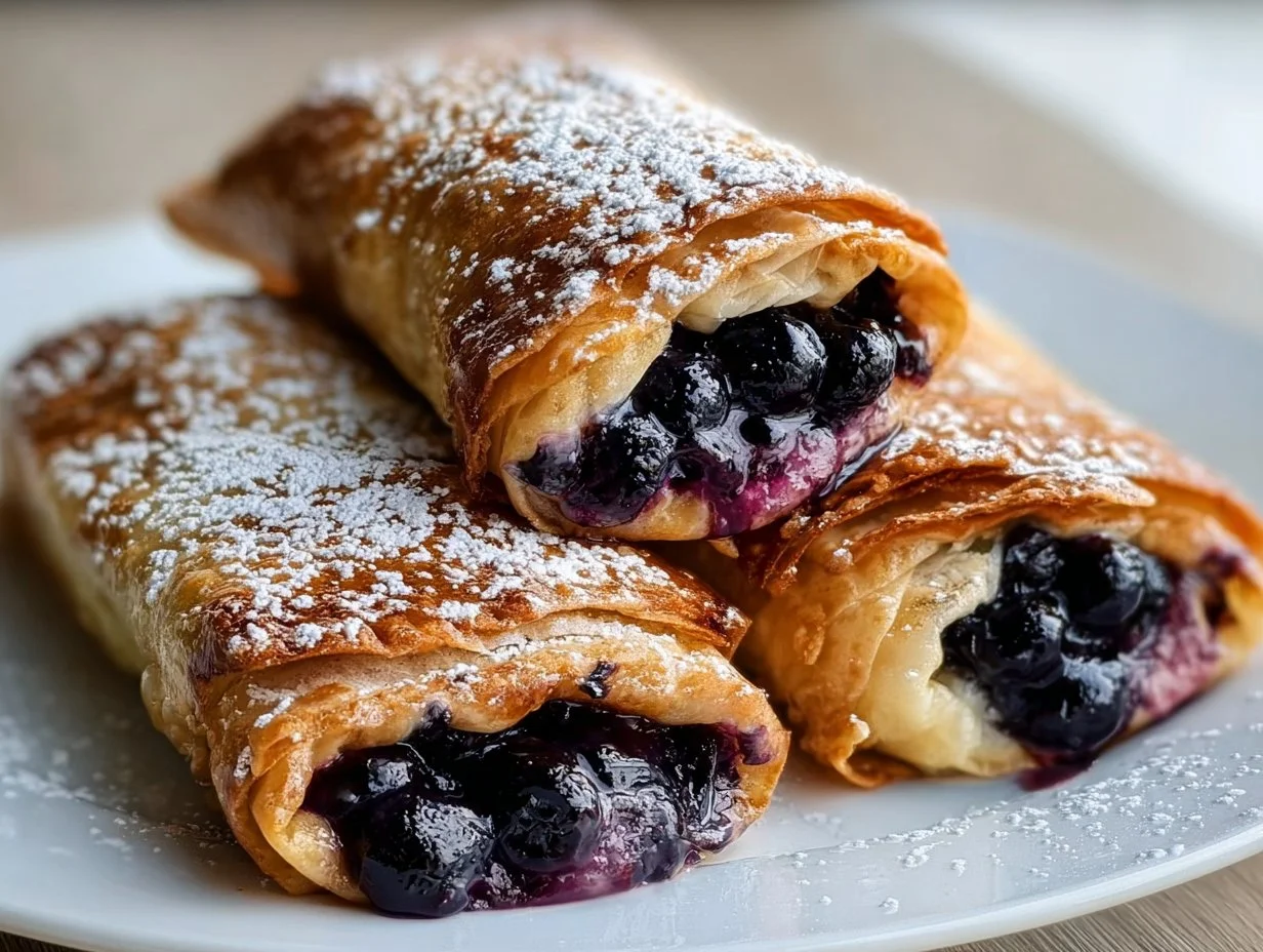 Schnelle und einfache Air Fryer Blaubeer-Chimichangas