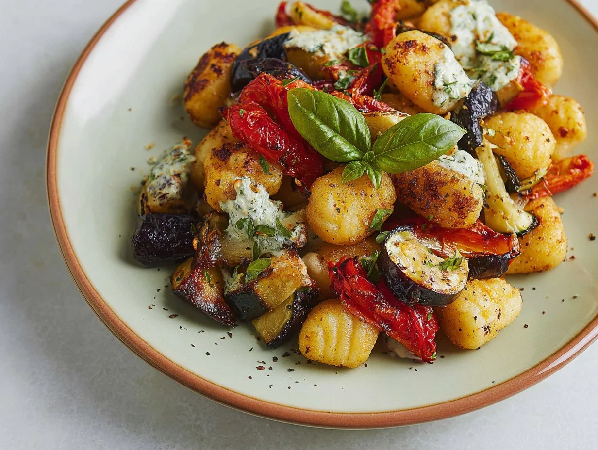 The best air fryer gnocchi and Mediterranean vegetable bake