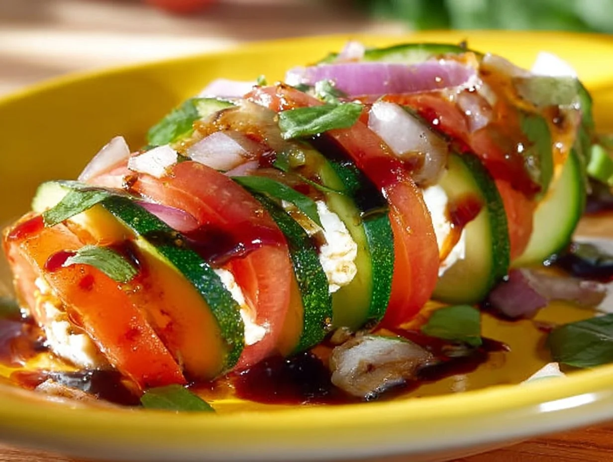 Hasselback Zucchini Caprese Rezept