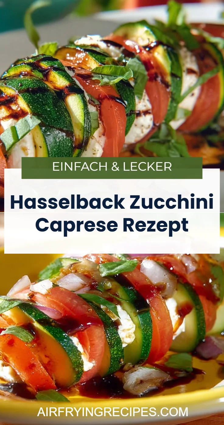 Hasselback Zucchini Caprese Rezept