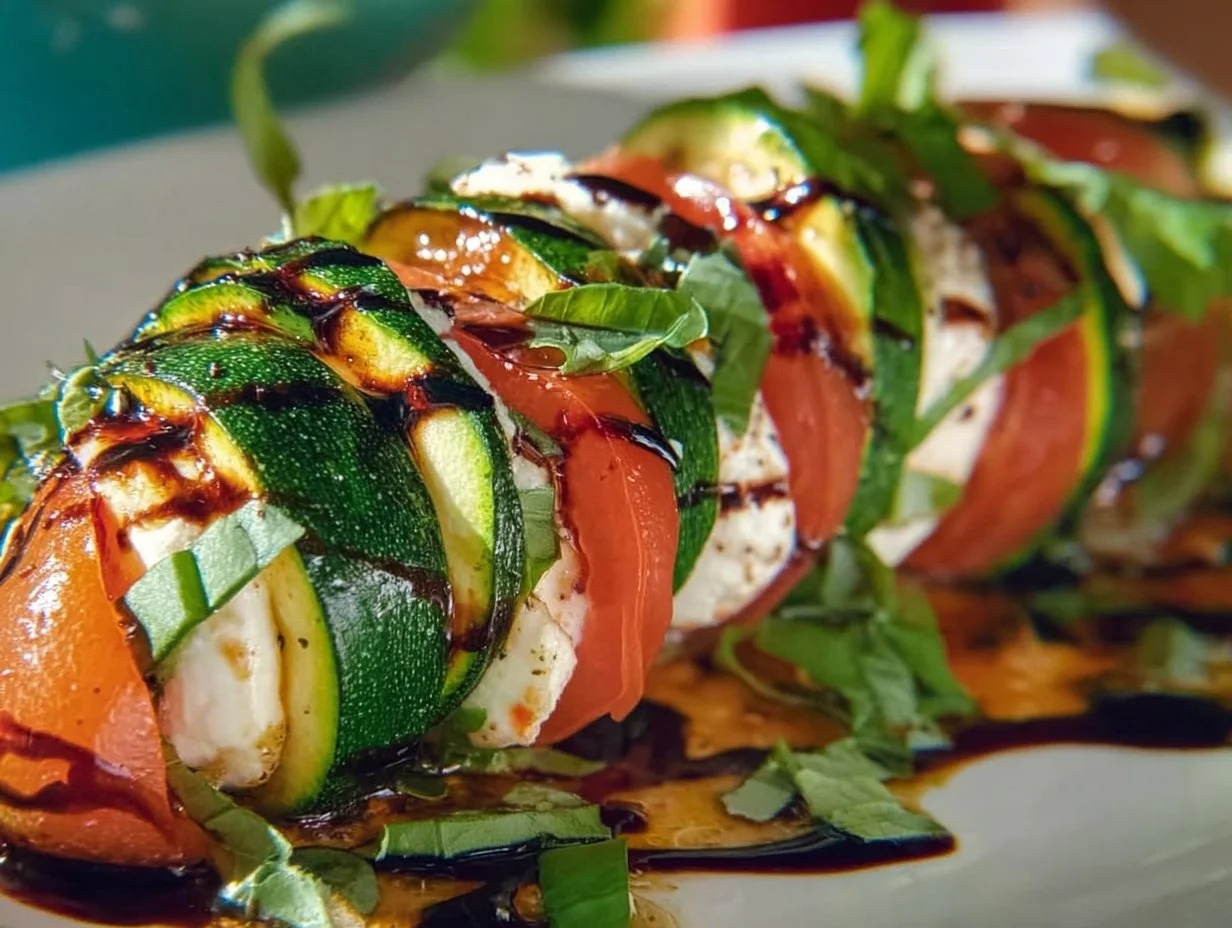 Hasselback Zucchini Caprese