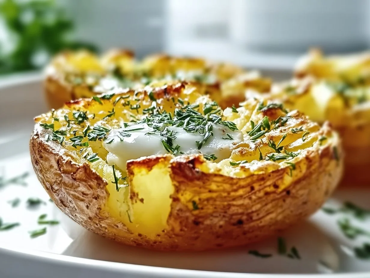 Knusprige gebackene Kartoffel im Airfryer