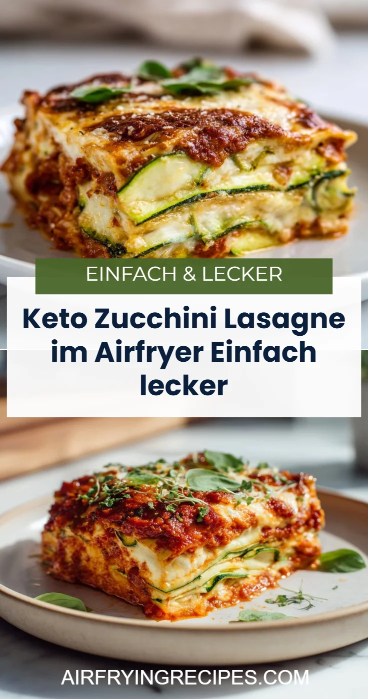 Keto Zucchini Lasagne im Airfryer Einfach lecker