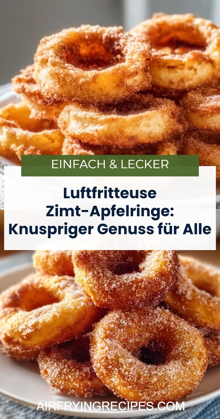 Luftfritteuse Zimt-Apfelringe: Knuspriger Genuss für Alle