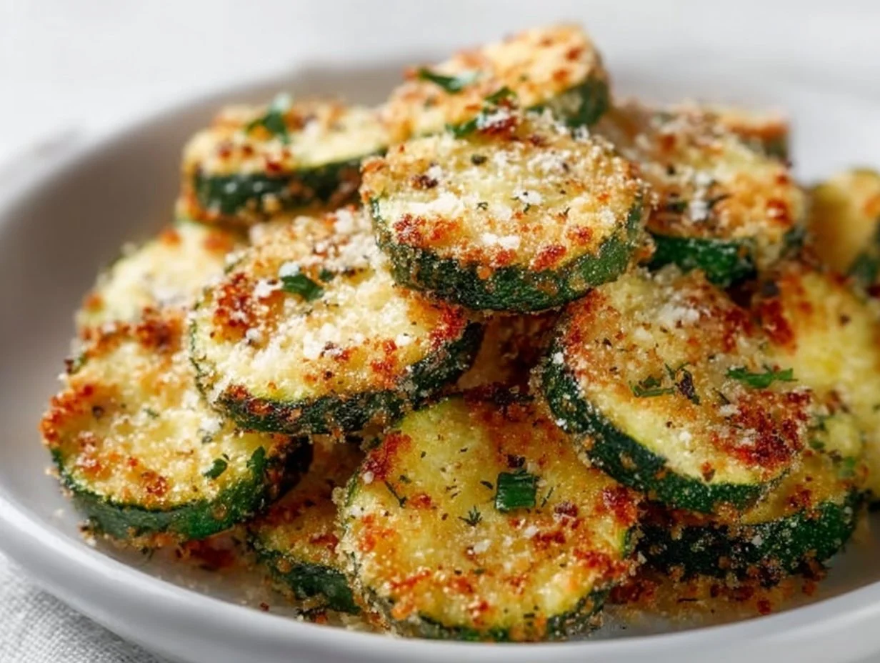 Knusprige Luftfritteuse Zucchini mit Parmesan