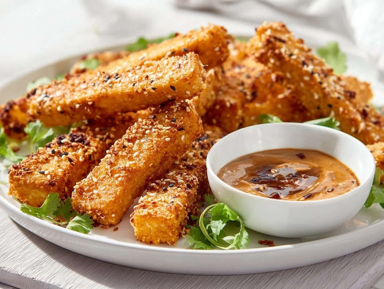 Tofu-Sticks mit Erdnusssauce