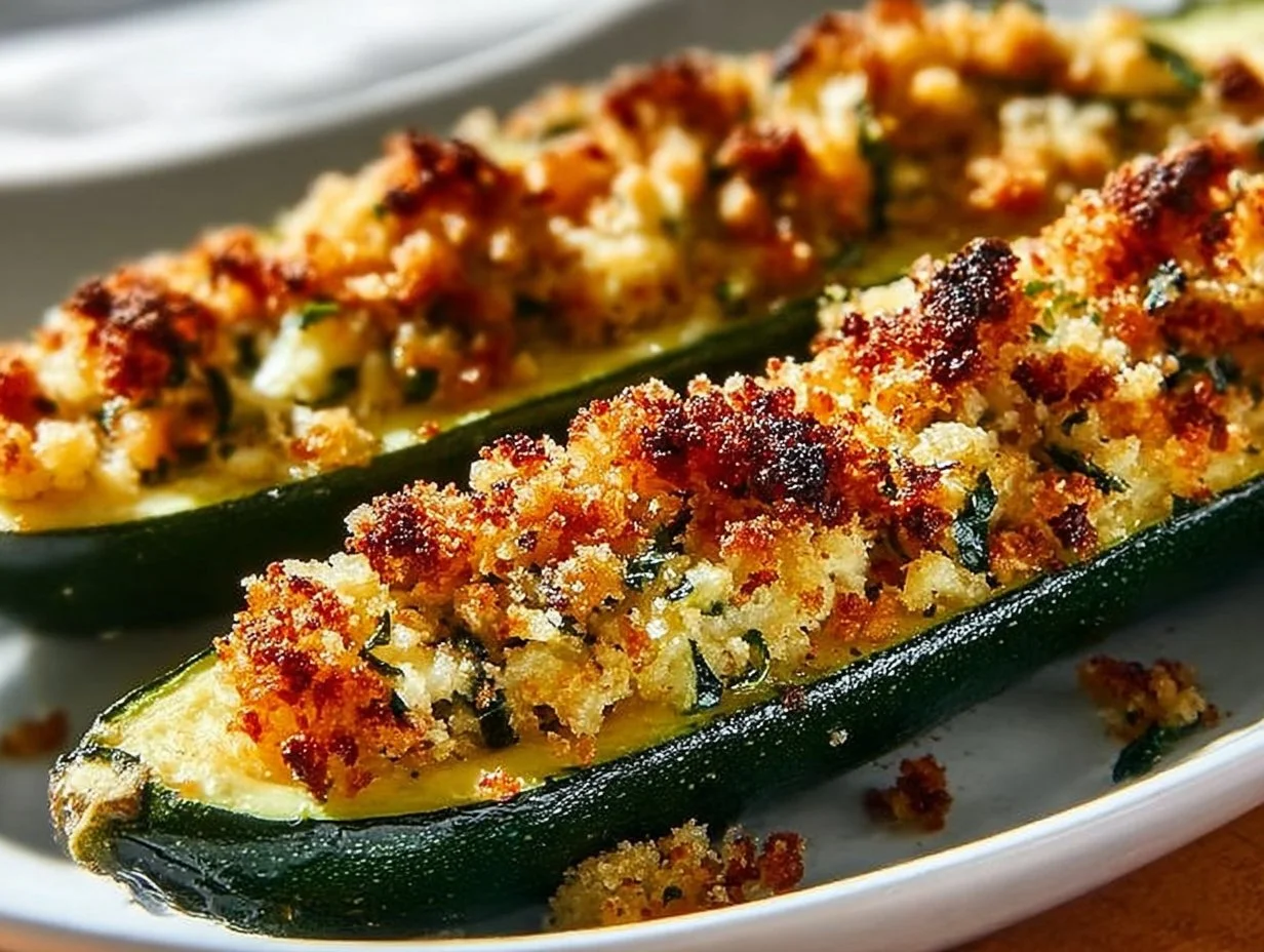 Zucchini-Boote aus der Heißluftfritteuse: Für die Familie