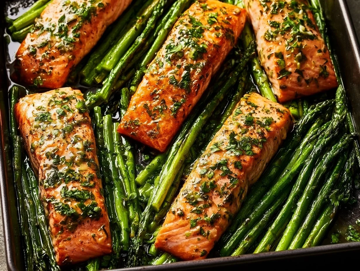 Quick Air Fryer Salmon and Asparagus - moanaskitchen