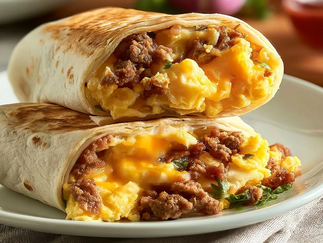 Air Fryer Breakfast Burrito