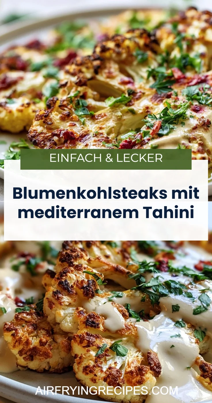 Blumenkohlsteaks mit mediterranem Tahini