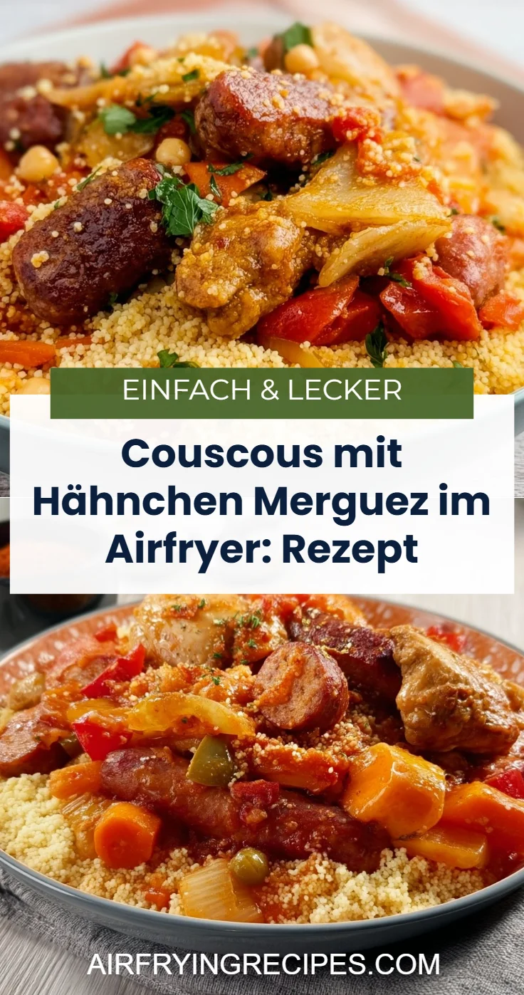 Couscous mit Hähnchen Merguez im Airfryer: Rezept