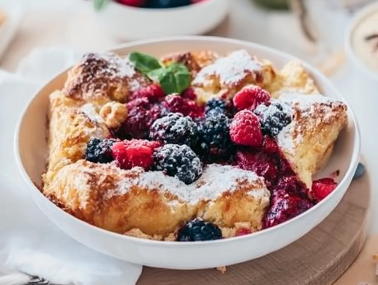 Croissant Auflauf mit Beeren