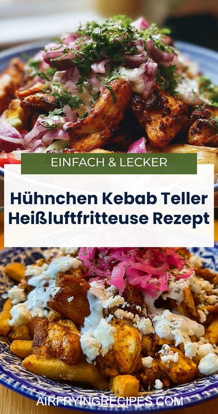 Hühnchen Kebab Teller Heißluftfritteuse Rezept