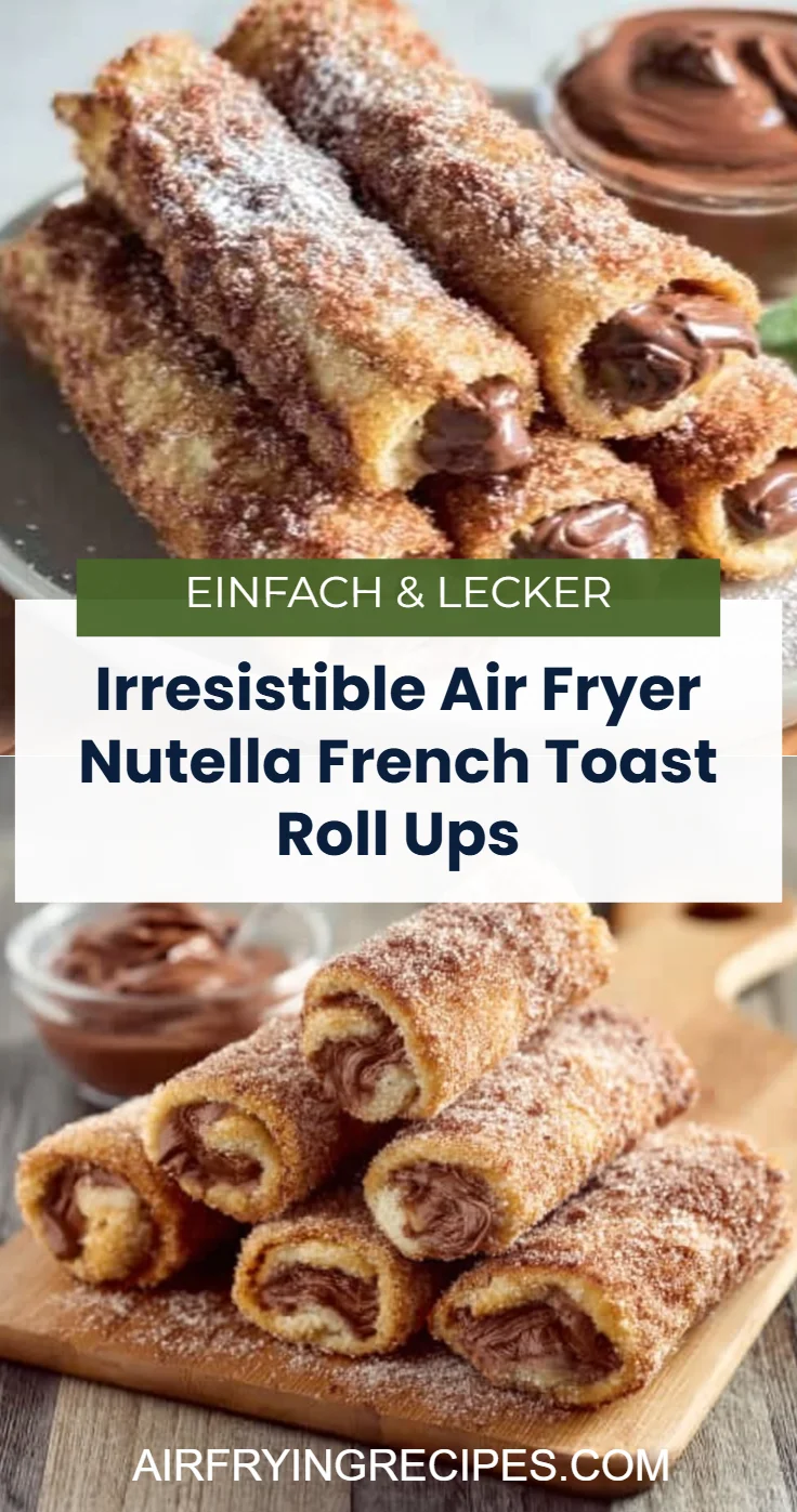 Irresistible Air Fryer Nutella French Toast Roll Ups