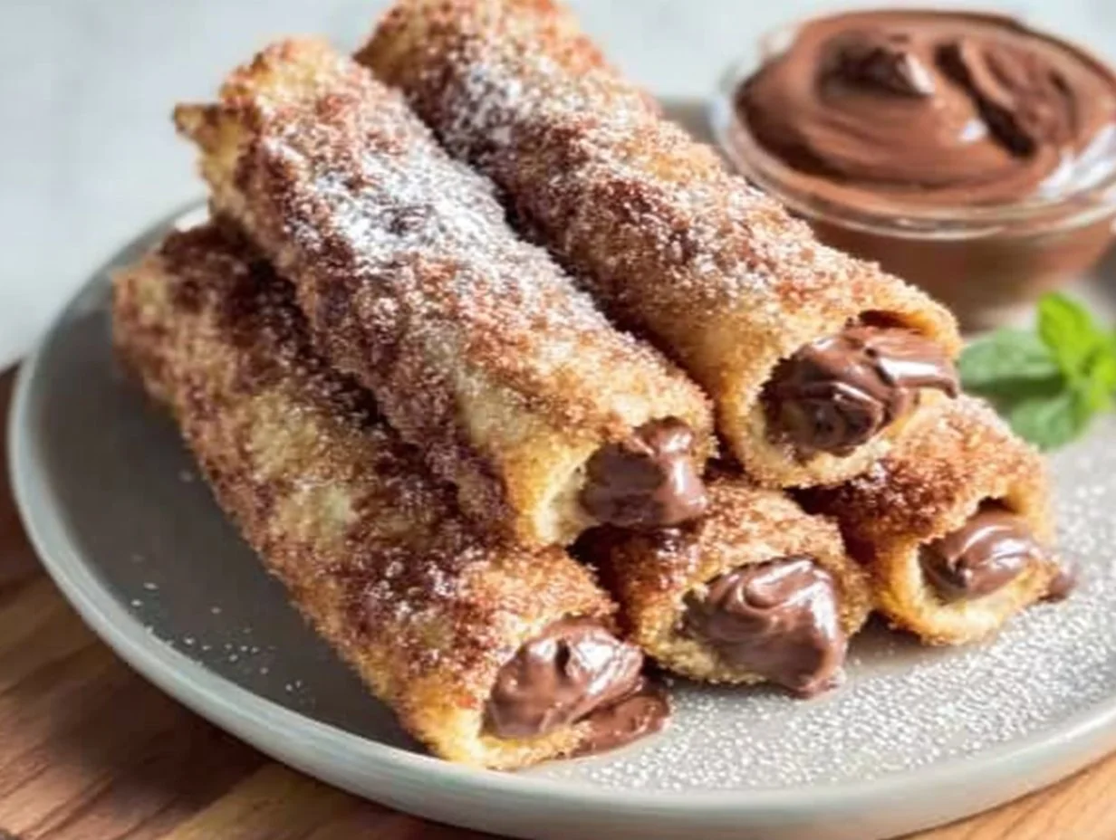 Irresistible Air Fryer Nutella French Toast Roll Ups