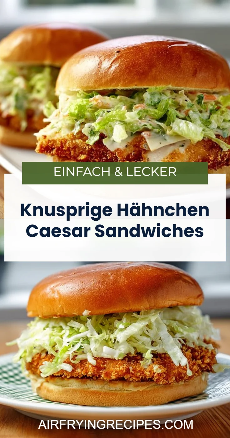 Knusprige Hähnchen Caesar Sandwiches