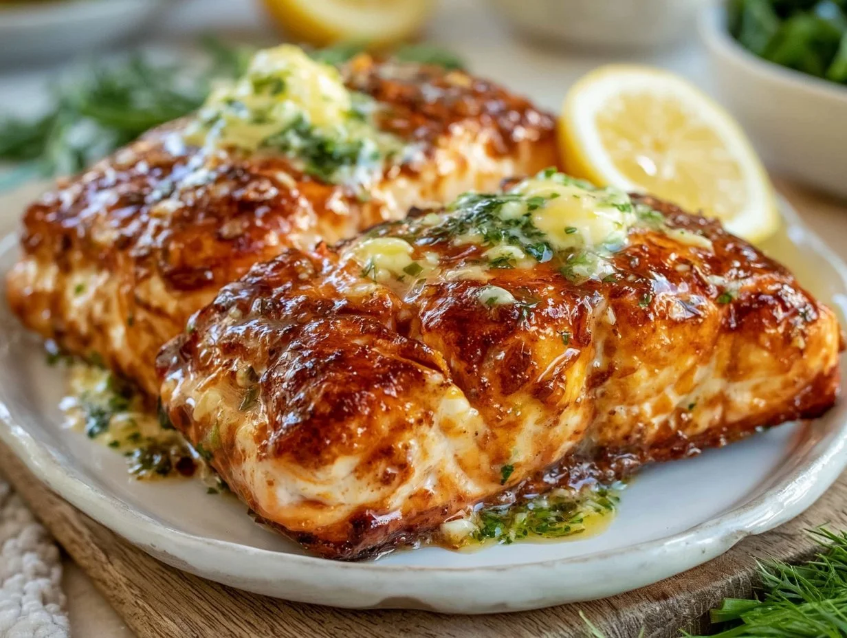 Airfryer Lachs mit Zitronenbutter