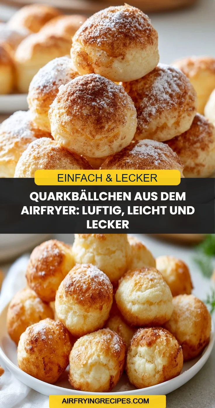 Quarkbällchen aus dem Airfryer: Luftig, leicht und lecker