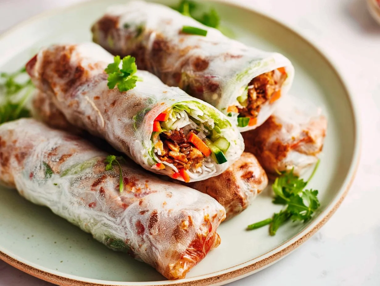 Knusprige Reispapierrollen aus dem Airfryer