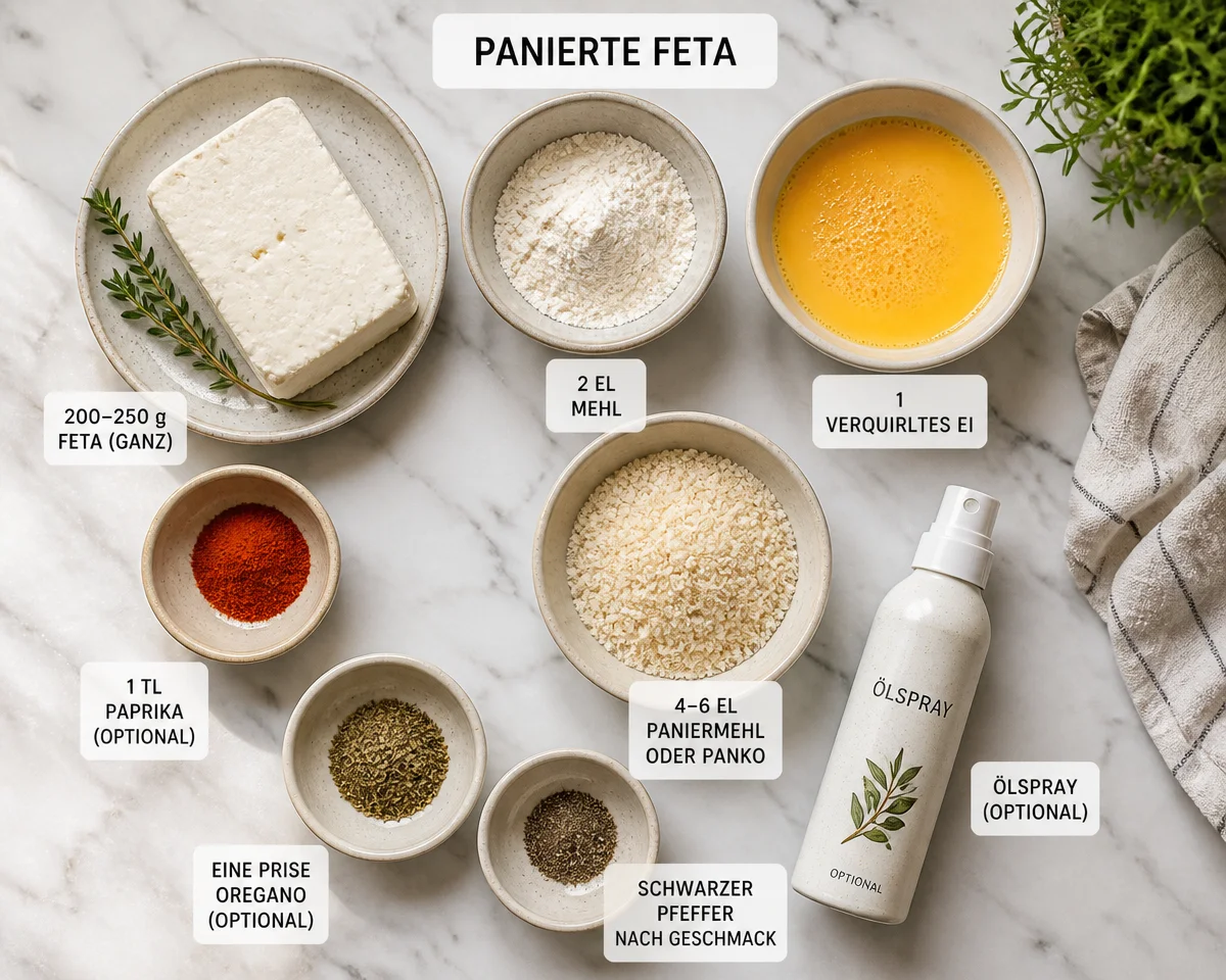 panierter Feta aus der Heißluftfritteuse