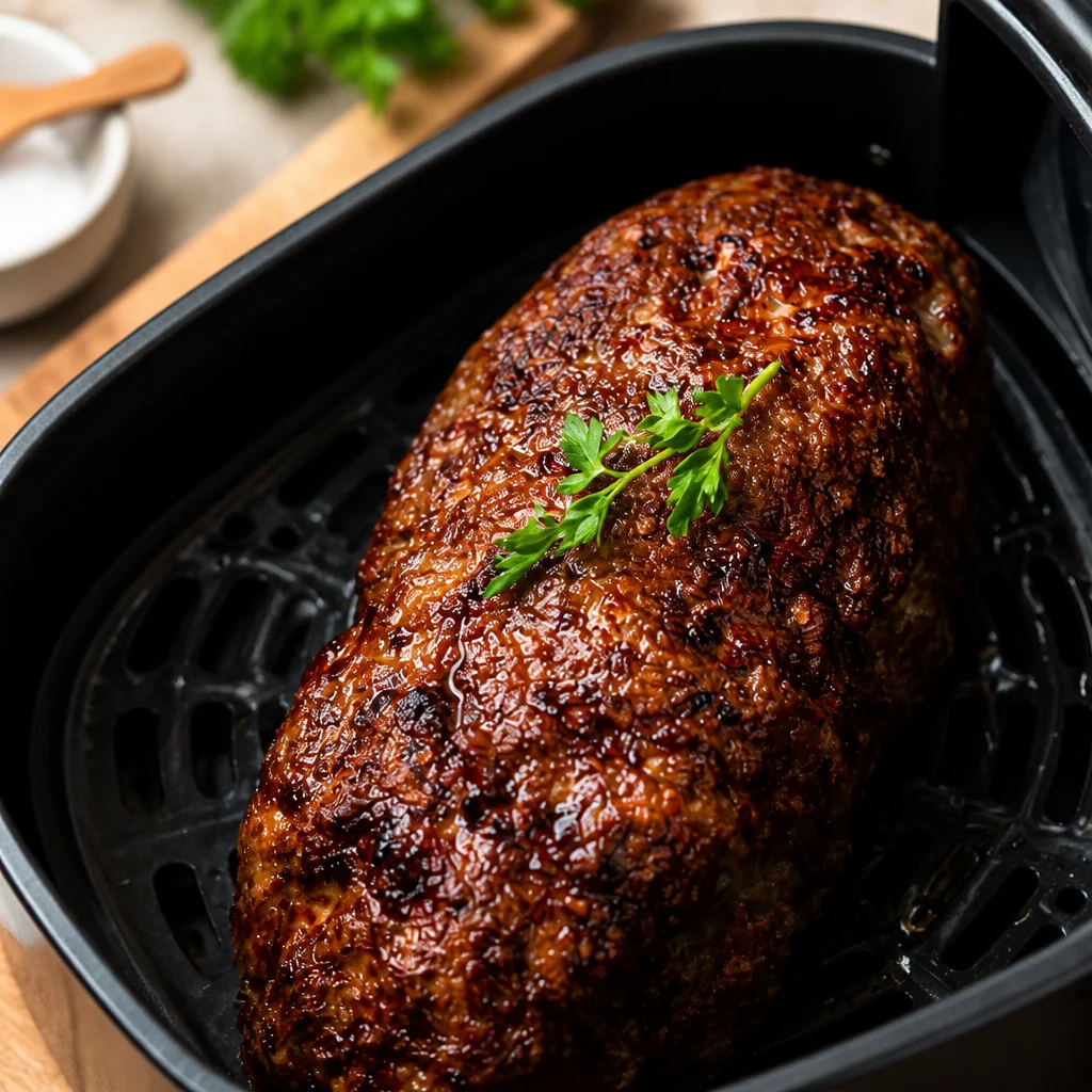 Saftiger Hackbraten im Airfryer zubereitet - Rezept für die ganze Familie