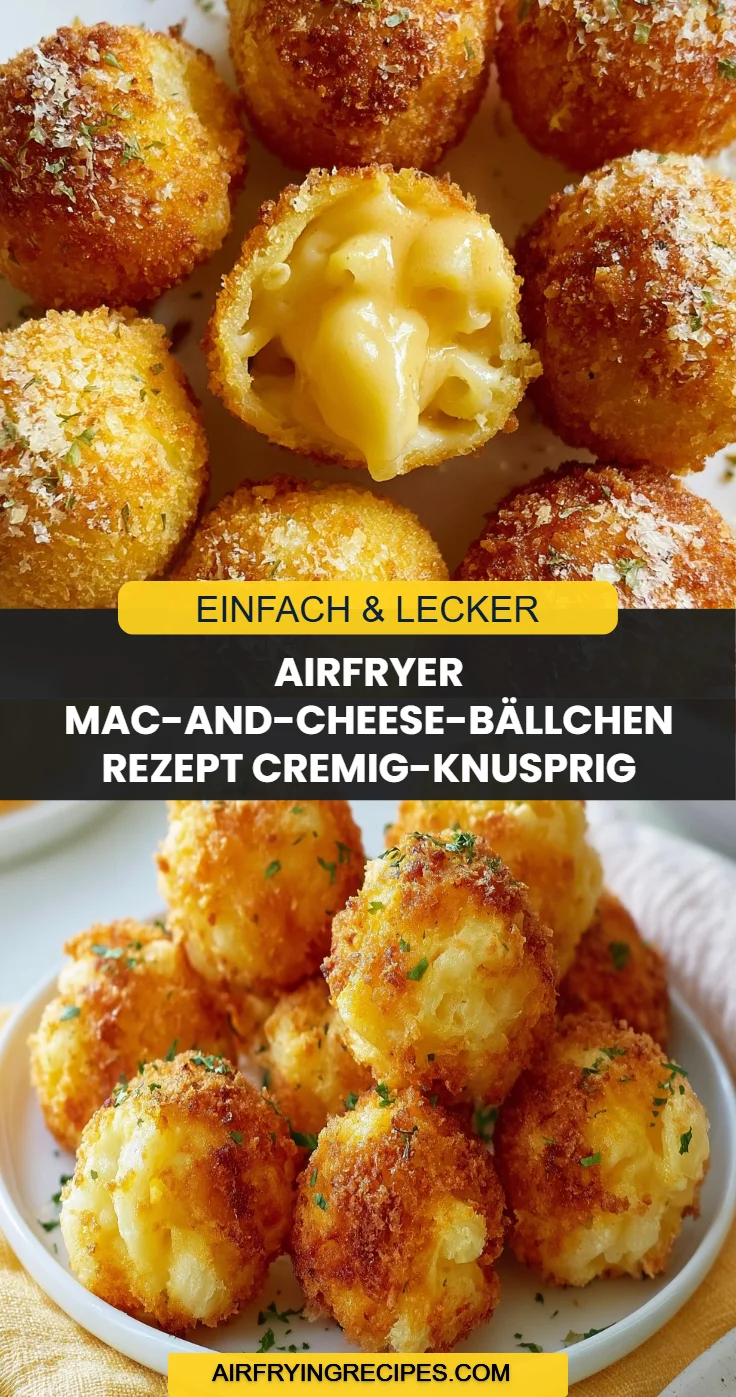 Airfryer Mac-and-Cheese-Bällchen Rezept cremig-knusprig