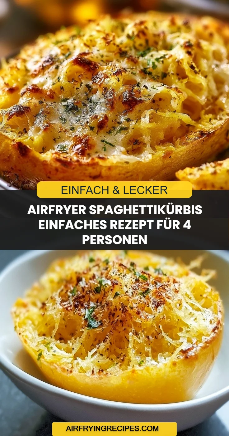 Airfryer Spaghettikürbis Einfaches Rezept für 4 Personen