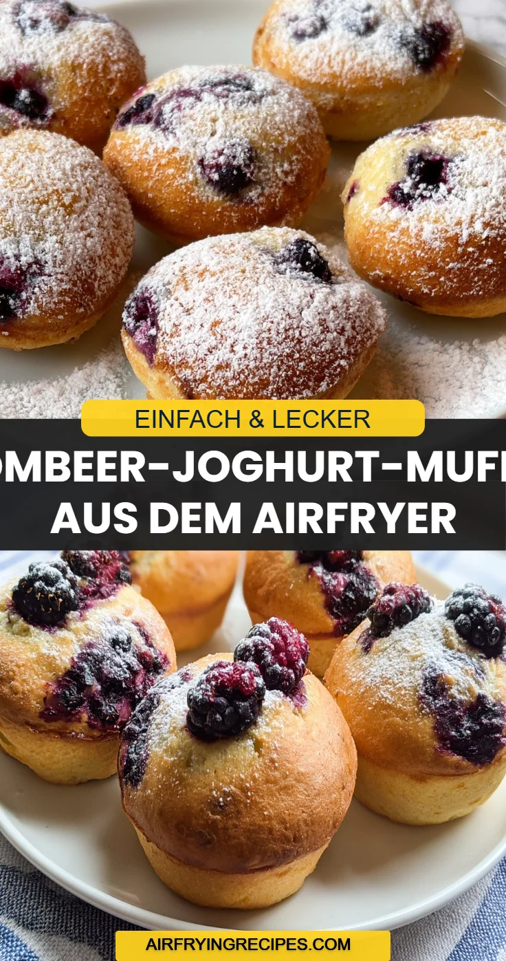 Brombeer-Joghurt-Muffins aus dem Airfryer