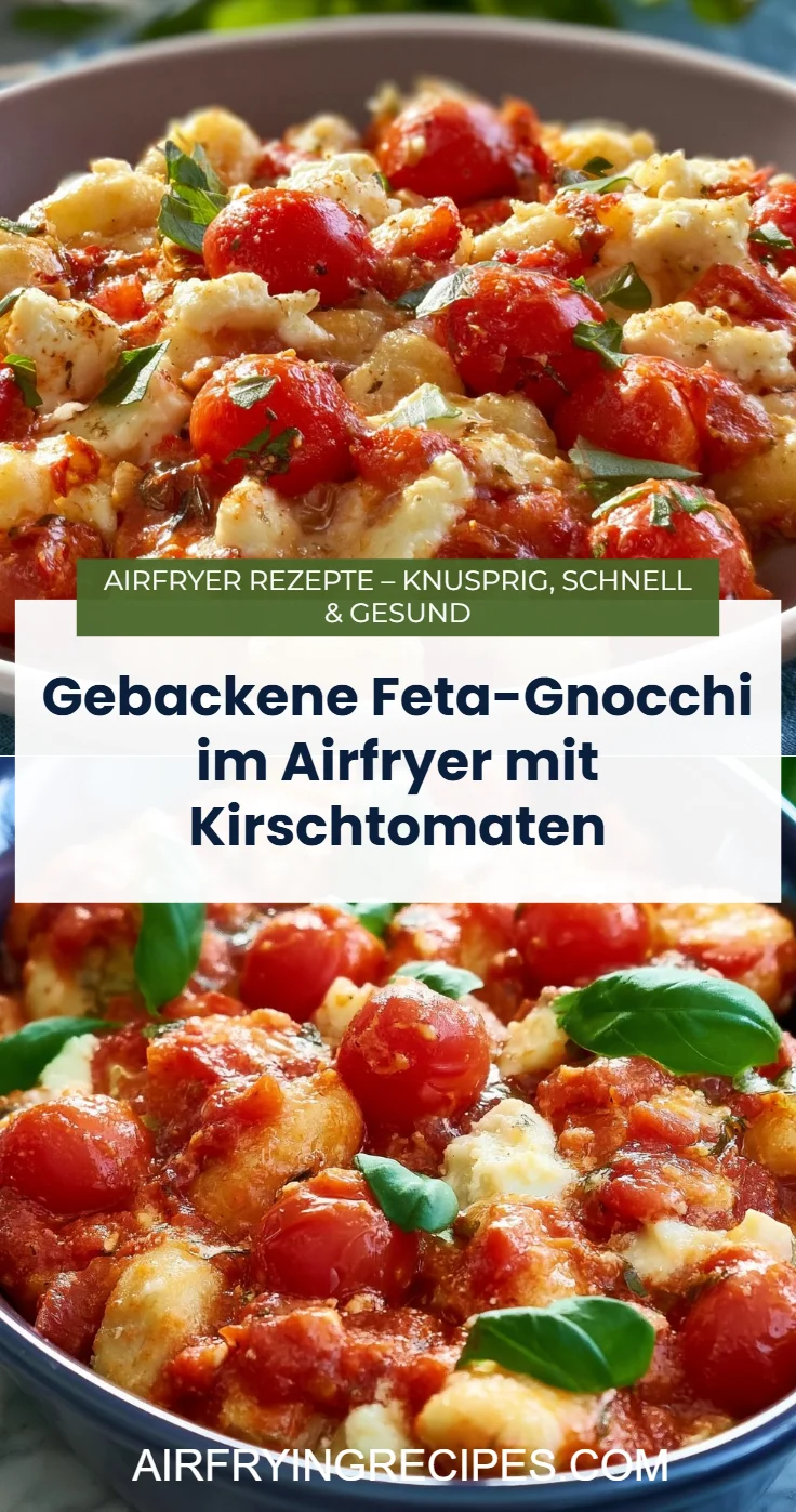 Gebackene Feta-Gnocchi im Airfryer mit Kirschtomaten