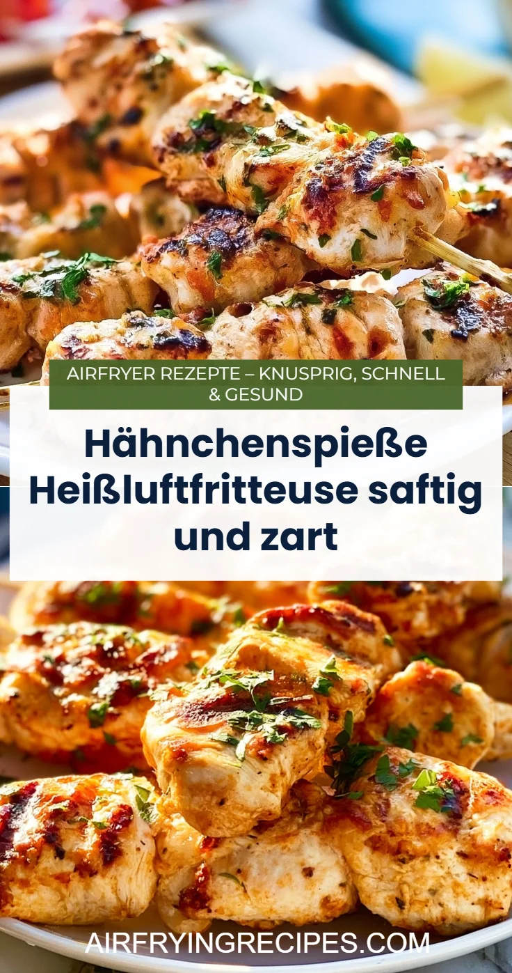 Hähnchenspieße Heißluftfritteuse saftig und zart