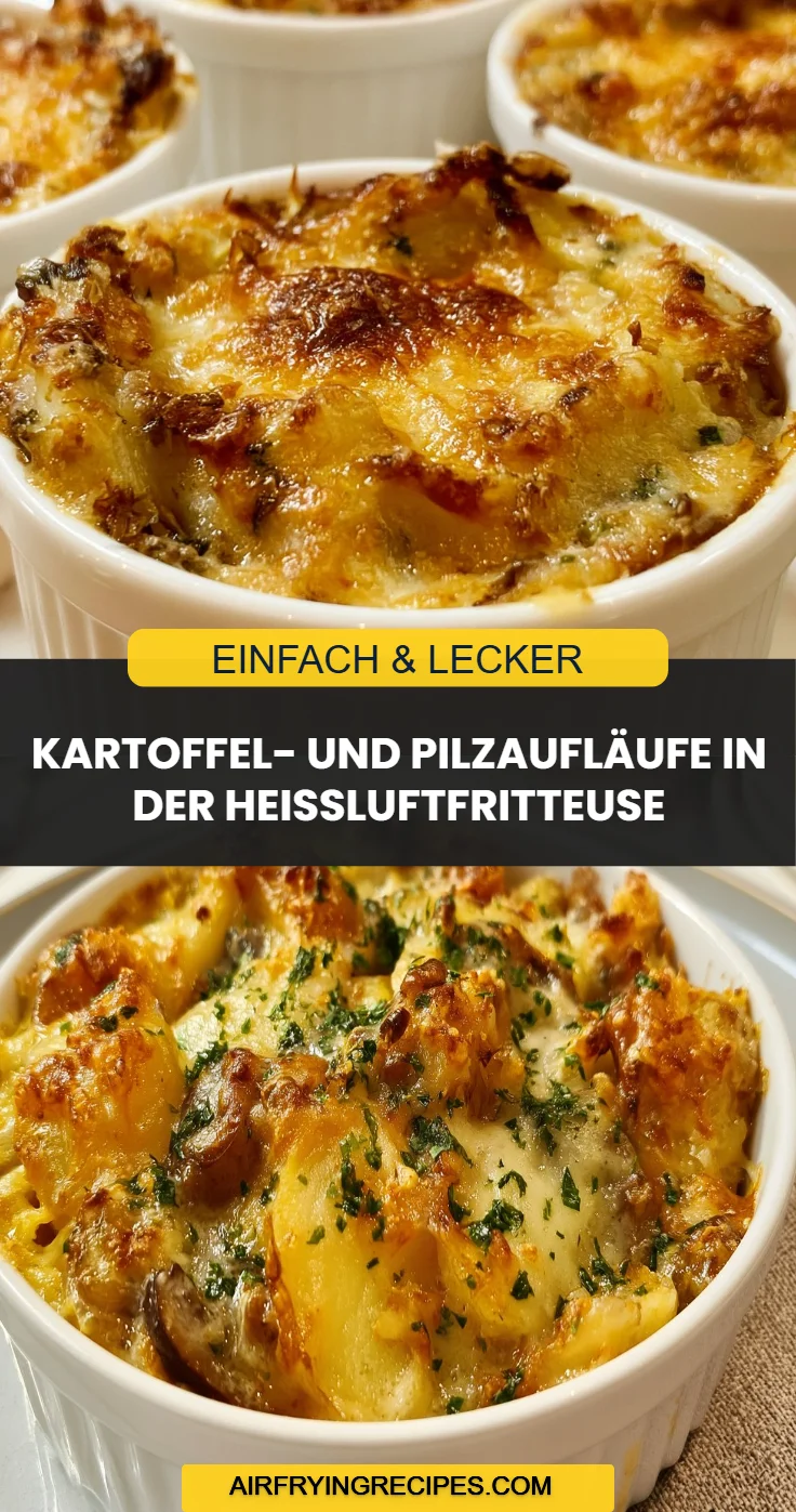 Kartoffel- und Pilzaufläufe in der Heißluftfritteuse